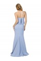Sleeveless Strapless Stretch Crepe Light Sky Blue Long Formal Dress / Bridesmaid Dress Leicester