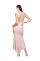 Sleeveless High Neck Stretch Crepe Pink Midi Length High Low Evening Gown / Prom Dress / Bridesmaid Dress Leicester