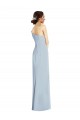 Sleeveless Off the Shoulder Stretch Crepe Light Sky Blue Long Formal Evening Gown / Prom Dress / Bridesmaid Dress Leicester