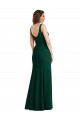 Sleeveless Square Neck Stretch Crepe Midnight Green Long Semi Formal Evening Dress / Prom Dress / Bridesmaid Dress Leicester