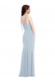 Sleeveless Strapless Stretch Crepe Light Sky Blue Long Bridesmaid Dress / Formal Dress Leicester
