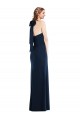 Sleeveless High Neck Stretch Crepe Dark Navy Long Semi Formal Evening Dress / Prom Dress / Bridesmaid Dress Leicester