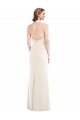 Sleeveless Halter Neck Stretch Crepe Ivory Long Semi Formal Evening Dress / Prom Dress / Bridesmaid Dress Leicester