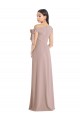 Sleeveless Off the Shoulder Stretch Crepe Dusty Pink Long Formal Evening Gown / Prom Dress / Bridesmaid Dress Leicester
