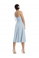 Sleeveless Sweetheart Stretch Crepe Light Sky Blue Midi Length Evening Gown / Prom Dress / Bridesmaid Dress Leicester