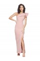 Sleeveless One Shoulder Stretch Crepe Mauve Long Formal Evening Gown / Prom Dress / Bridesmaid Dress Leicester