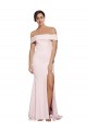 Sleeveless Square Neck Stretch Crepe Pink Sweep Train Formal Evening Gown / Prom Dress / Bridesmaid Dress Leicester