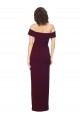 Sleeveless Square Neck Stretch Crepe Burgundy Gold Long Formal Evening Gown / Prom Dress / Bridesmaid Dress Leicester