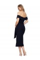 Sleeveless Square Neck Stretch Crepe Black Midi Length Formal Evening Gown / Prom Dress / Bridesmaid Dress Leicester