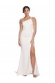 Sleeveless Strapless Stretch Crepe Ivory Sweep Train Semi Formal Evening Dress / Prom Dress / Bridesmaid Dress Leicester