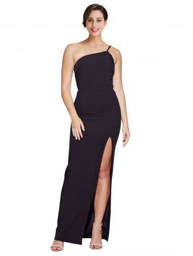Sleeveless Strapless Stretch Crepe Black Long Formal Evening Gown / Prom Dress / Bridesmaid Dress Leicester