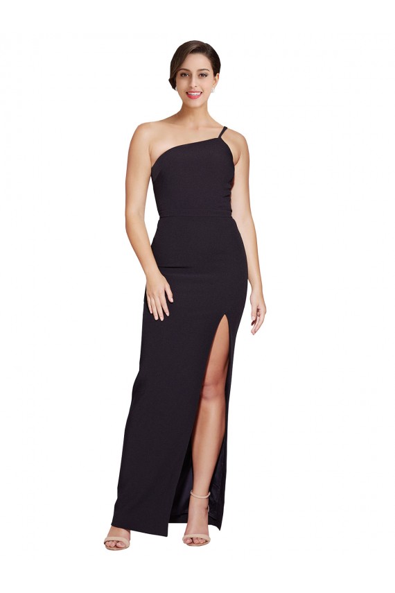 Sleeveless Strapless Stretch Crepe Black Long Formal Evening Gown / Prom Dress / Bridesmaid Dress Leicester