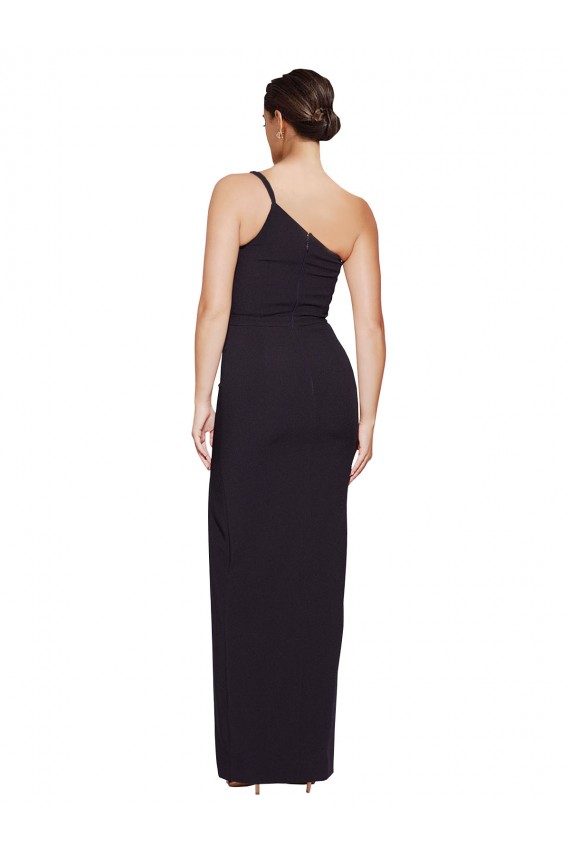 Sleeveless Strapless Stretch Crepe Black Long Formal Evening Gown / Prom Dress / Bridesmaid Dress Leicester