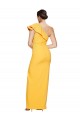 Sleeveless One Shoulder Stretch Crepe Saffron Long Formal Evening Gown / Prom Dress / Bridesmaid Dress Leicester