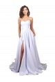 Sleeveless Sweetheart Stretch Crepe White Long Beach Wedding Dress Leicester