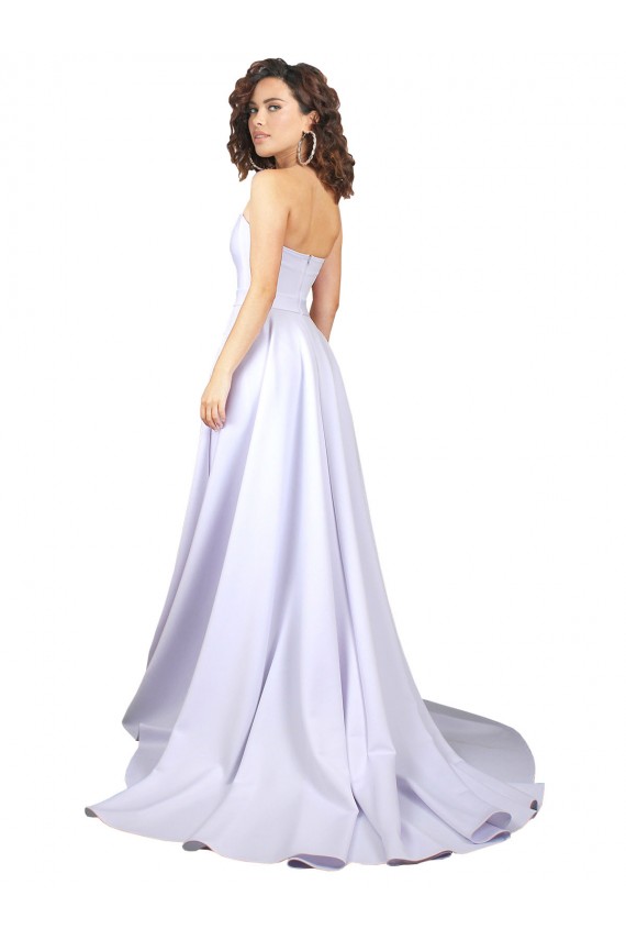 Sleeveless Sweetheart Stretch Crepe White Long Beach Wedding Dress Leicester