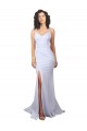 Sleeveless High Neck Stretch Crepe White Long Beach Wedding Dress Leicester