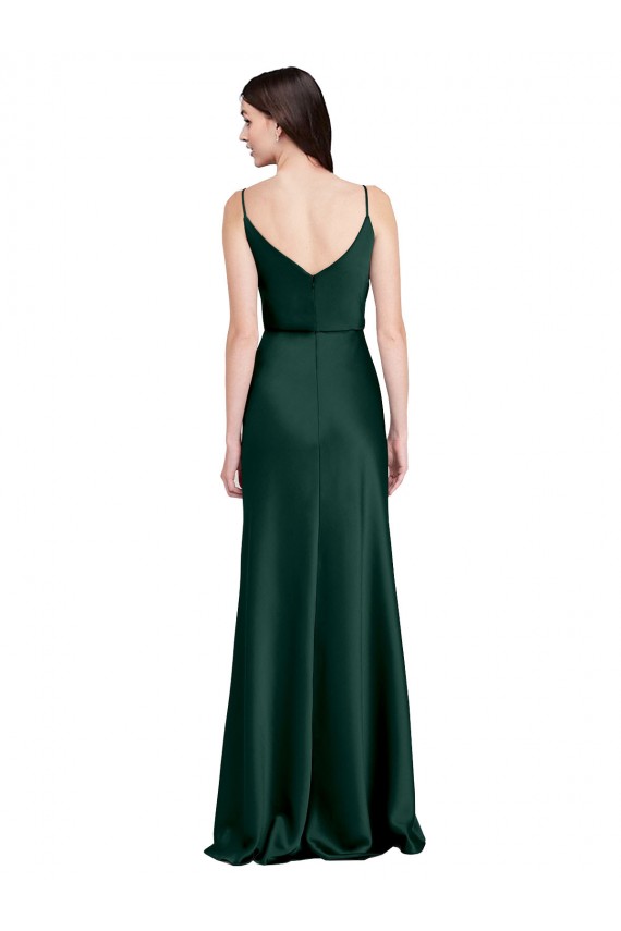Sleeveless Cowl Neck Stretch Satin Hunter Long Black Tie Evening Gown / Prom Dress / Bridesmaid Dress Leicester