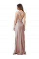 Sleeveless One Shoulder Stretch Satin Dusty Pink Long Formal Evening Gown / Prom Dress / Bridesmaid Dress Leicester