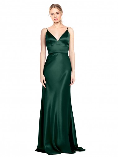 Sleeveless High Neck Stretch Satin Hunter Long Formal Evening Gown / Prom Dress / Bridesmaid Dress Leicester