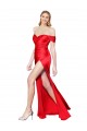 Sleeveless High Neck Stretch Satin Red Long Formal Evening Gown / Prom Dress / Bridesmaid Dress Leicester