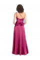 Sleeveless One Shoulder Stretch Satin Fuchsia Long Formal Evening Gown / Prom Dress / Bridesmaid Dress Leicester