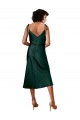 Sleeveless Cowl Neck Stretch Satin Hunter Midi Length Black Tie Evening Gown / Prom Dress / Bridesmaid Dress Leicester