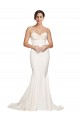 Sleeveless Strapless Stretch Satin Ivory Sweep Train Formal Evening Gown / Prom Dress / Bridesmaid Dress Leicester