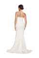 Sleeveless Strapless Stretch Satin Ivory Sweep Train Formal Evening Gown / Prom Dress / Bridesmaid Dress Leicester