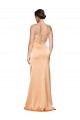 Sleeveless One Shoulder Stretch Satin Light Copper Long Formal Evening Gown / Prom Dress / Bridesmaid Dress Leicester