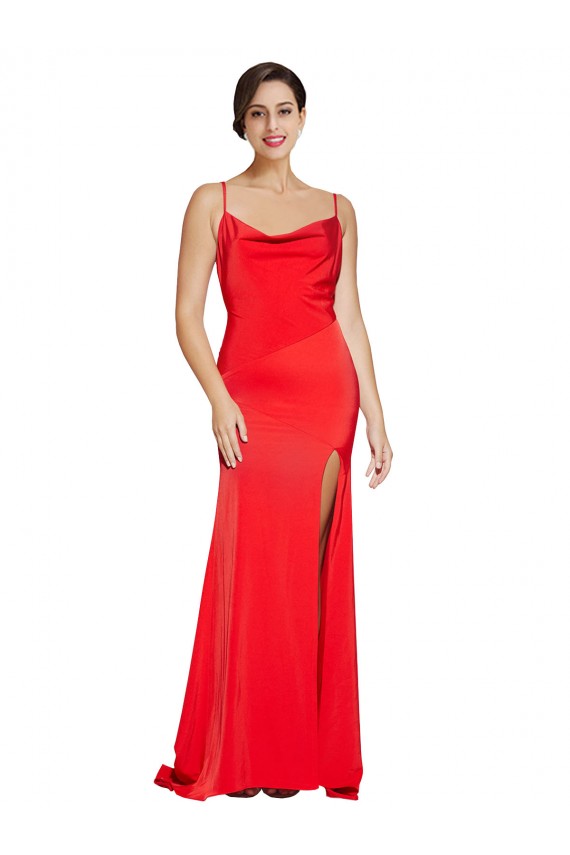 Sleeveless Strapless Stretch Satin Red Long Formal Evening Gown / Prom Dress / Bridesmaid Dress Leicester