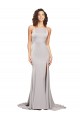 Sleeveless High Neck Stretch Satin Sweep Train Formal Evening Gown / Prom Dress / Bridesmaid Dress Leicester