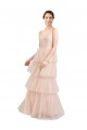 Sleeveless V-Neck Tulle Pink Long Semi Formal Evening Dress / Bridesmaid Dress Leicester