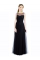 Sleeveless Illusion Neck Tulle & Lace Black Long Bridesmaid Dress Leicester