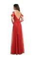 Cold Shoulder Sweetheart Tulle Red Long Formal Dress / Bridesmaid Dress Leicester