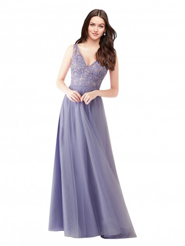 Sleeveless Sweetheart Tulle & Lace Long Formal Dress / Bridesmaid Dress Leicester