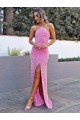 Sleeveless Halter Neck Velvet Sequin Shown Color Long Prom Dress Leicester