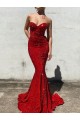 Sleeveless Sweetheart Velvet Sequin Burgundy Court Train Prom Dress / Evening Gown Leicester