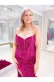 Sleeveless Sweetheart Velvet Sequin Shown Color Sweep Train Evening Dress Leicester