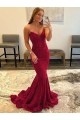 Sleeveless Sweetheart Velvet Sequin Burgundy Sweep Train Prom Dress Leicester