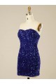 Sleeveless Sweetheart Velvet Sequin Shown Color Short Prom Dress Leicester