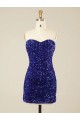 Sleeveless Sweetheart Velvet Sequin Shown Color Short Prom Dress Leicester