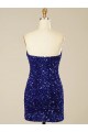 Sleeveless Sweetheart Velvet Sequin Shown Color Short Prom Dress Leicester