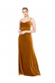 Sleeveless Cowl Neck Stretch Velvet Gold Long Prom Dress / Bridesmaid Dress Leicester