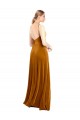 Sleeveless Cowl Neck Stretch Velvet Gold Long Prom Dress / Bridesmaid Dress Leicester