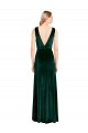 Sleeveless V-Neck Stretch Velvet Dark Green Long Bridesmaid Dress / Formal Dress Leicester