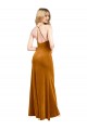 Sleeveless High Neck Stretch Velvet Gold Long Formal Evening Gown / Prom Dress / Bridesmaid Dress Leicester