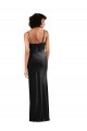 Sleeveless Cowl Neck Stretch Velvet Black Long Black Tie Evening Gown / Prom Dress / Bridesmaid Dress Leicester