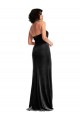 Sleeveless Halter Neck Stretch Velvet Black Long Formal Evening Gown / Prom Dress / Bridesmaid Dress Leicester
