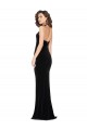 Sleeveless High Neck Stretch Velvet Black Long Semi Formal Evening Dress / Prom Dress / Bridesmaid Dress Leicester
